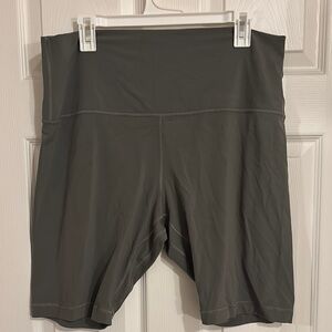 lululemon Align Super High Rise Grey Bike Shorts